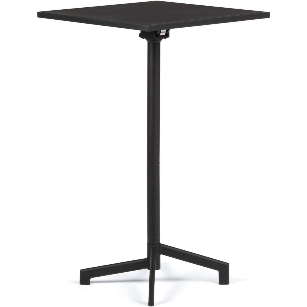 hoehenverstellbarer klapp-stehtisch aus stahl 60x60 cm dely schwarz
