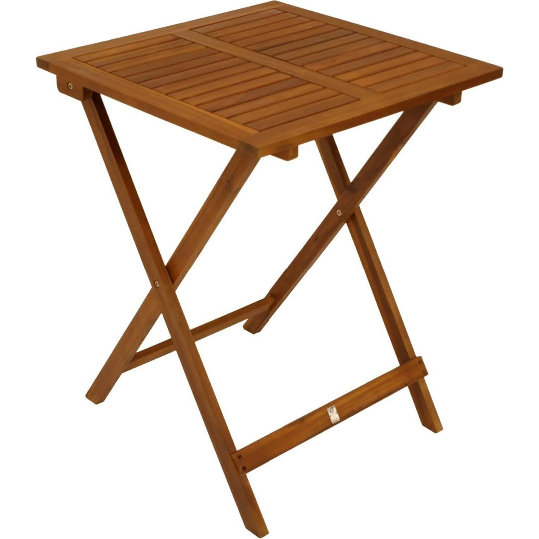 bistrotisch klapptisch lima aus akazien holz quadratisch 60x60cm geoelte oberflaeche klappbar