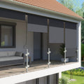 empasa senkrechtmarkise master vertikalmarkise balkonmarkise sonnenschutz balkonsichtschutz sichtschutz balkonrollo rollo mit handkurbel farbeanthrazit groesse120 x 250 cm