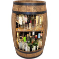 bar schraenk lichtemittierende diode weinregal weinschrank xl fass vintage deko wohnzimmer minibar gin whisky bier weinfass stehtisch holzfass fuer glaeser und flaschen wine rack geschenkset