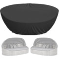 sonneninsel oval abdeckung wasserdicht schutzhuelle sonneninsel oval mit kordelzug an der unterseite und verstellbare schnalle 420d oxford schwarz 235x150x90x50cm