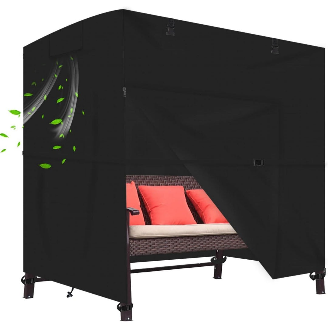 hollywoodschaukel abdeckung 600d oxford wasserdicht 221125171cm schutzhuelle fuer 3-4 sitzer reissfest mit reissverschluss gurten ultraviolett-bestaendig fuer gartenschaukel