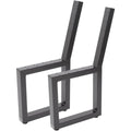 bankgestell sitzbank bank stuhl esstisch sitzecke metall diy gestell gartenbank 2er-set schwarz matt ral 9005
