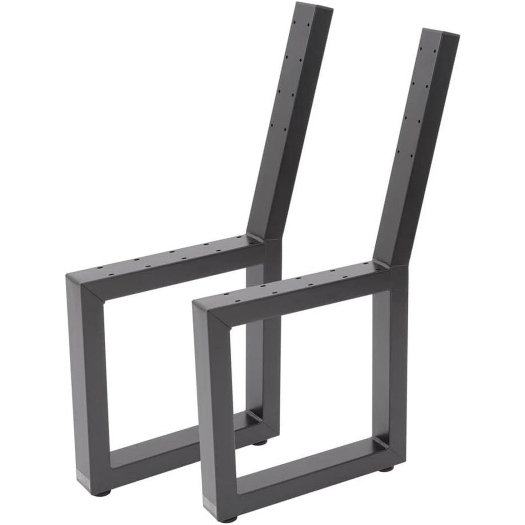 bankgestell sitzbank bank stuhl esstisch sitzecke metall diy gestell gartenbank 2er-set schwarz matt ral 9005